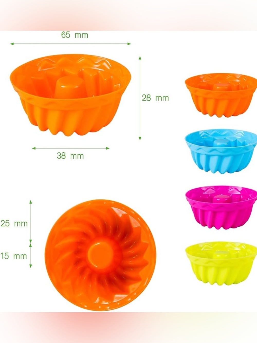 20-Piece Mini Silicone Jelly Mold Set – Assorted Colors & Shapes